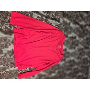 Croft & Barrow Soft Red Long‎ Sleeve Top Womens Medium